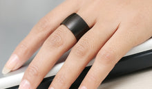 Edelstahl Ring schwarz 14mm matt
