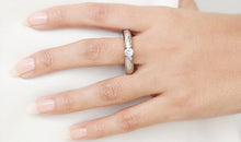 Edelstahl Ring mit Zirkonia PNEU 6mm gemustert