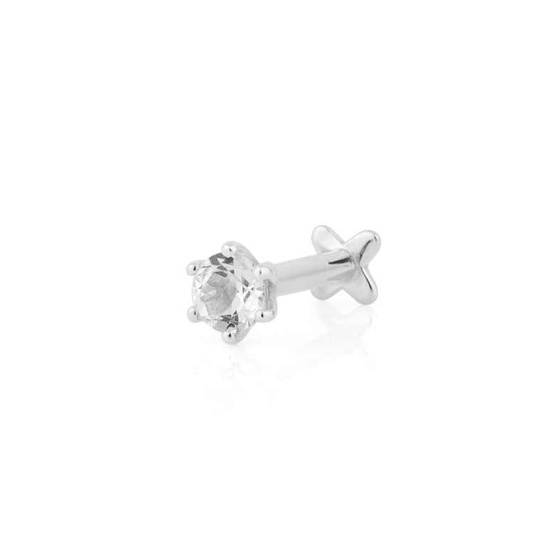 Piercing BRIANA 3mm Topas Silber
