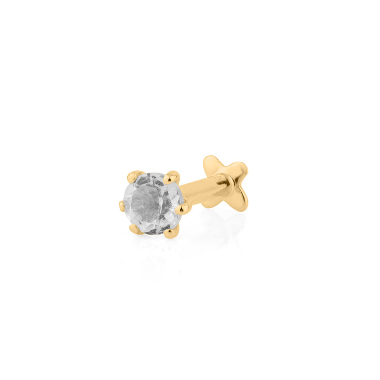 Piercing BRIANA 3mm Topas Silber