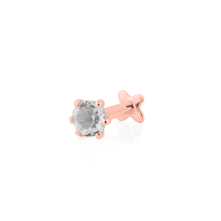 Piercing BRIANA 3mm Topas Silber