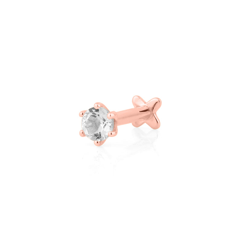 Piercing BRIANA 3mm Topas Silber