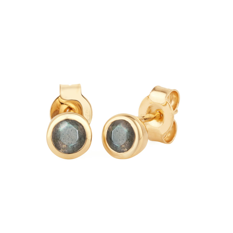 Ohrstecker  LEONORA Labradorit 4mm