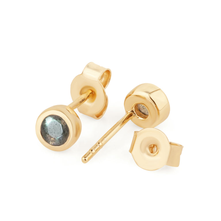 Ohrstecker  LEONORA Labradorit 4mm