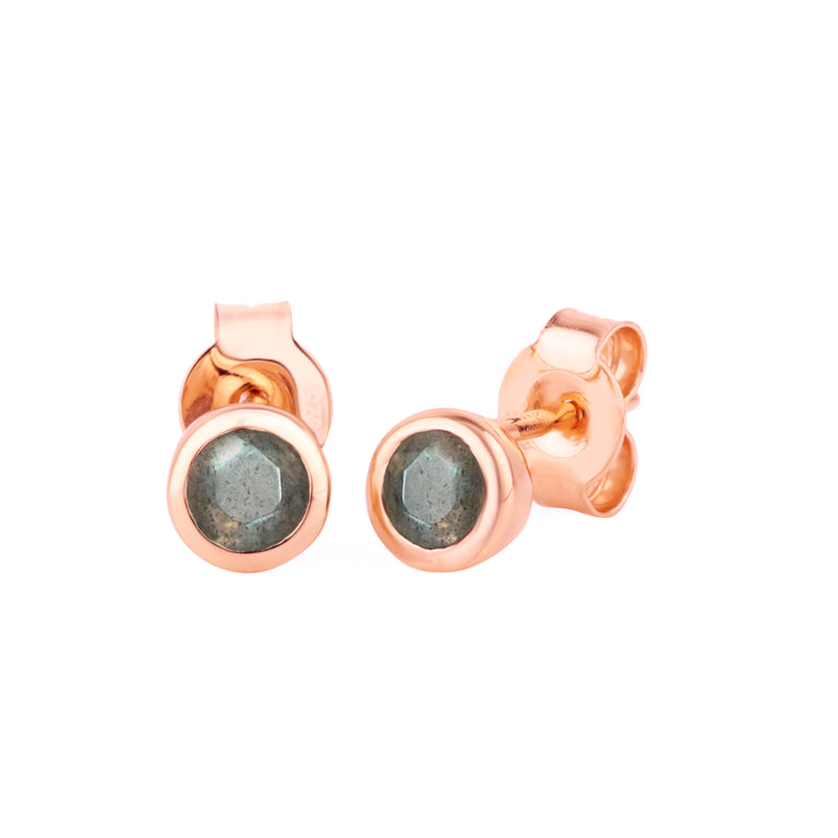 Ohrstecker  LEONORA Labradorit 4mm