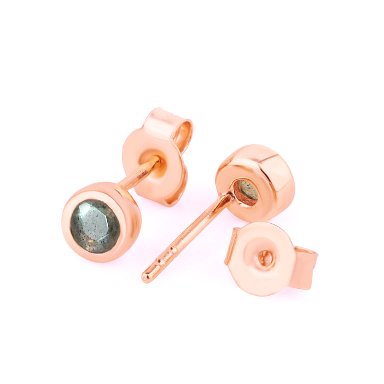 Ohrstecker  LEONORA Labradorit 4mm