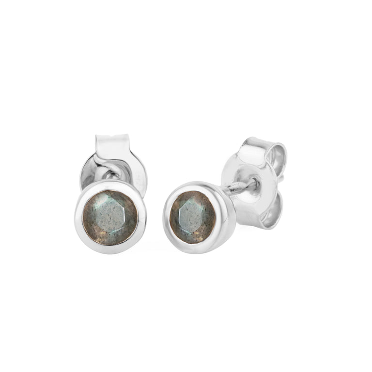Ohrstecker  LEONORA Labradorit 4mm