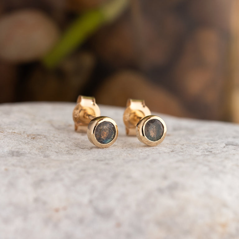 Ohrstecker  LEONORA Labradorit 4mm