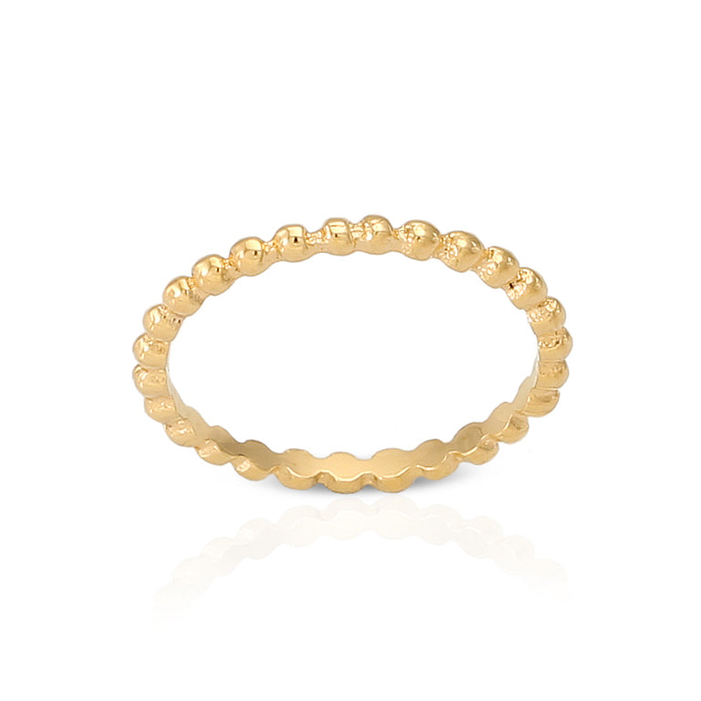 Edelstahl Ring  2mm Gelb