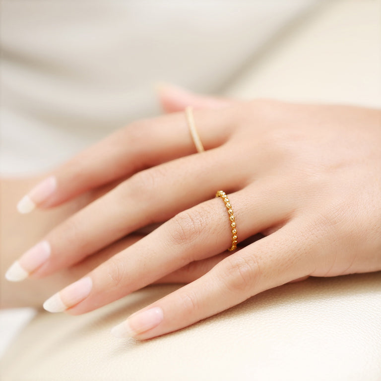 Edelstahl Ring  2mm Gelb