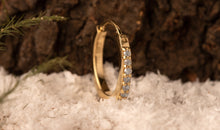 Creolen JULIANA Gold 9mm mit Diamanten