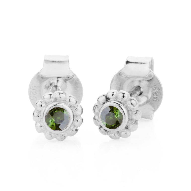 Ohrstecker  ADRIJANA mit grünem Turmalin