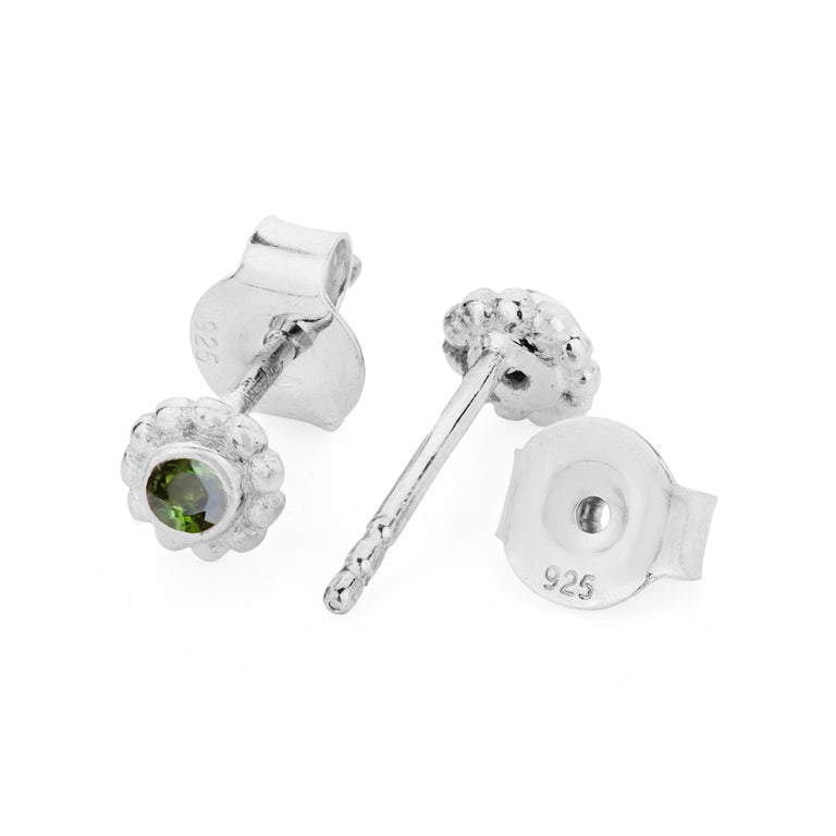 Ohrstecker  ADRIJANA mit grünem Turmalin