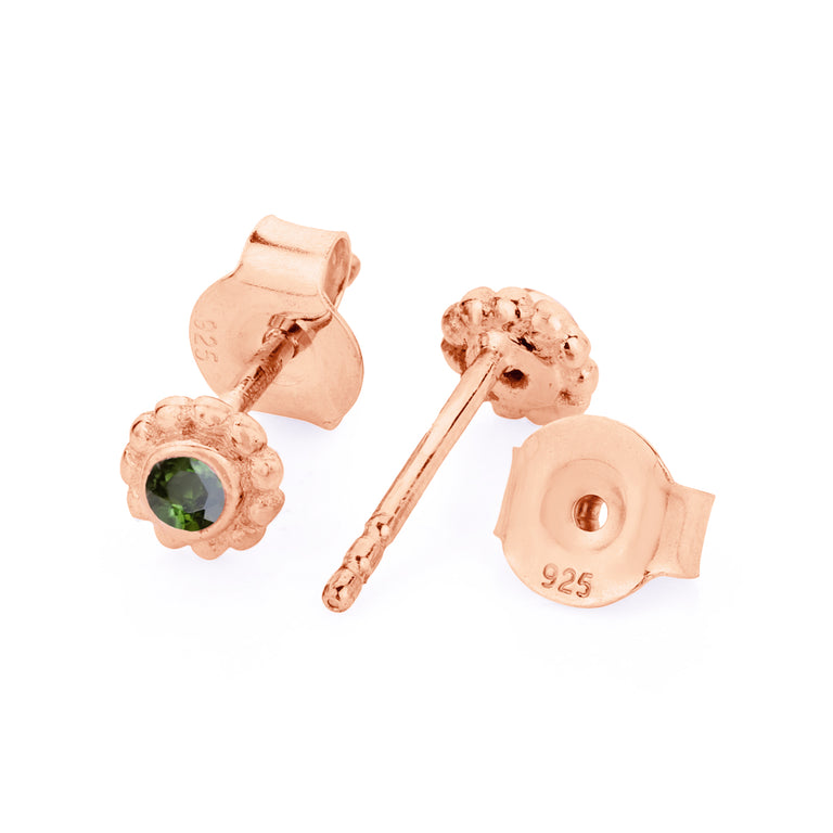 Ohrstecker  ADRIJANA mit grünem Turmalin