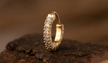 Creolen AMELIE Gold 8mm mit Diamanten