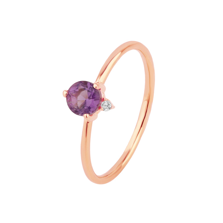Ring AMETHYST Sternzeichen Wassermann, Fische, Scorpion