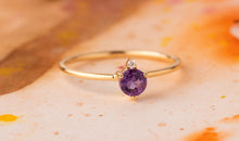 Ring AMETHYST Sternzeichen Wassermann, Fische, Scorpion