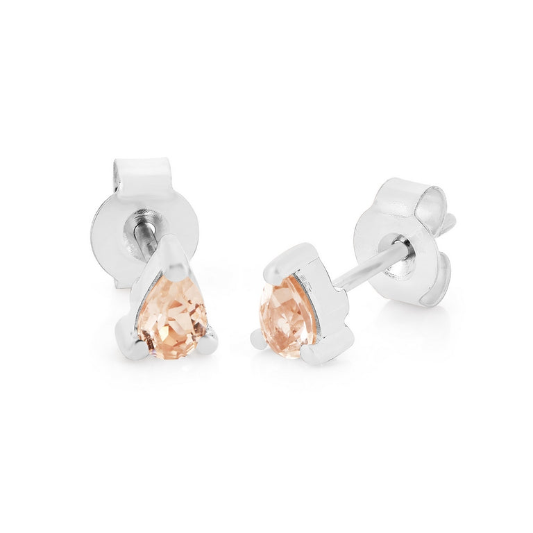 Ohrstecker  AYAT mit Morganit 4X6mm