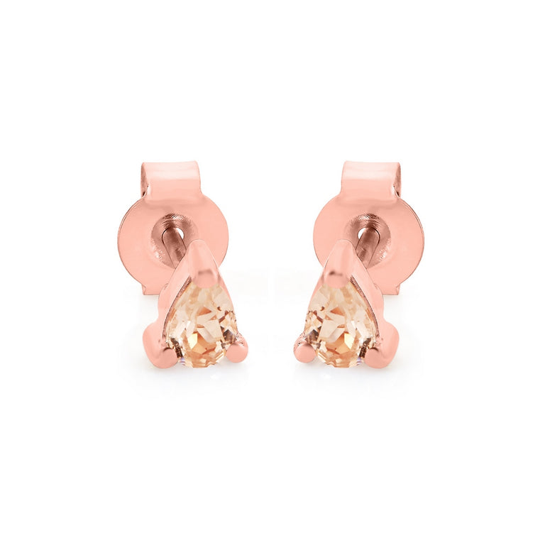 Ohrstecker  AYAT mit Morganit 4X6mm
