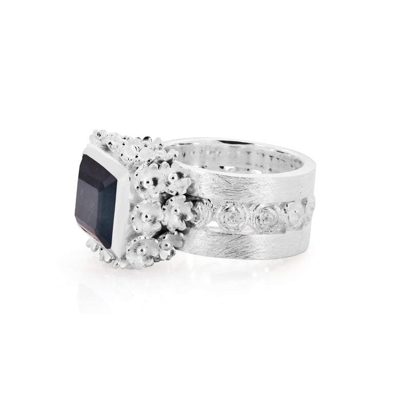 Ring VINCE Silber Aquamarin Express