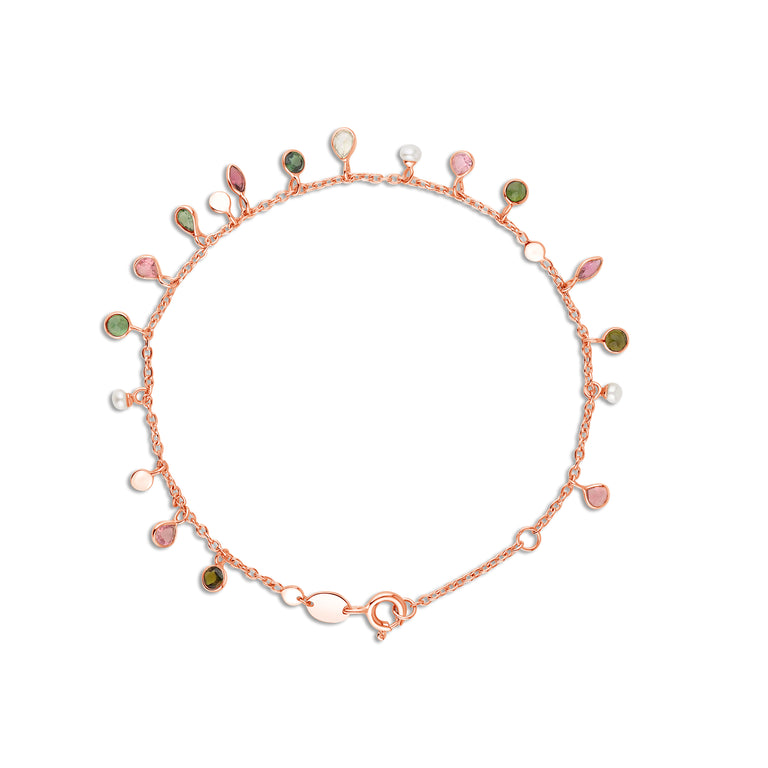 Armband BECCA mit Turmalin und Perlen