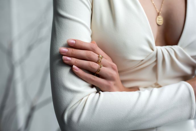 Ring  MINI BRIANA mit rosa  Turmalin  Silber