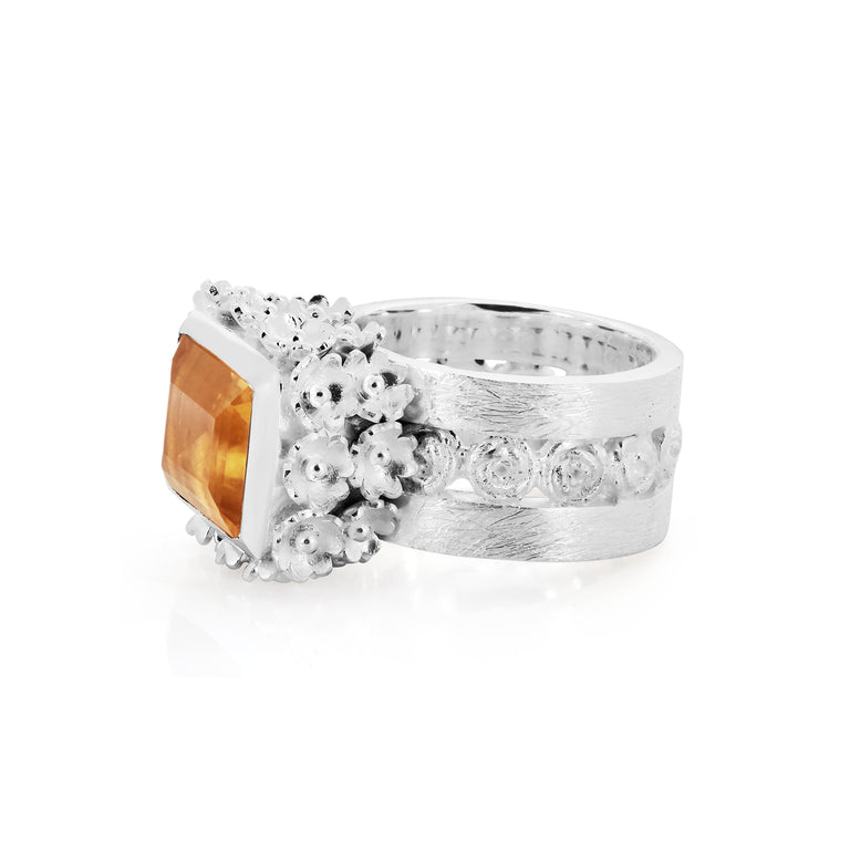 Ring VINCE Silber Citrin Express