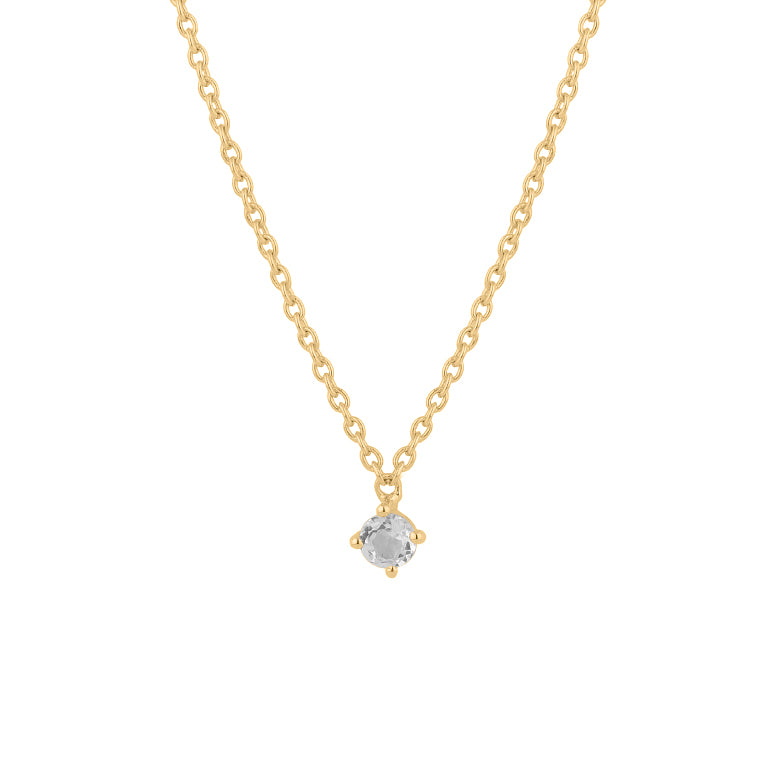 Halskette DIANA Solitär 4mm  Gold