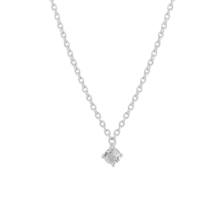 Halskette DIANA Solitär 4mm Silber