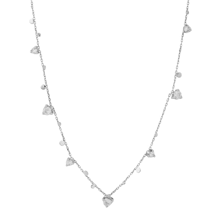 Halskette DOREEN mit Mondsteinen und Diamanten Silber EXPRESS