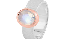 Ring ELTON 6 mm Bicolor Silber Mondstein