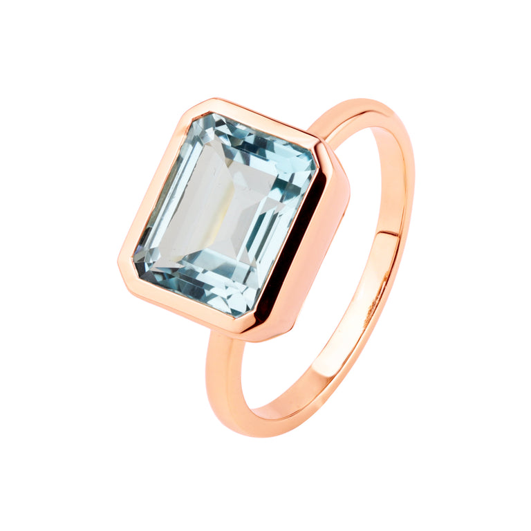 Ring FINJA mit Blau Topas