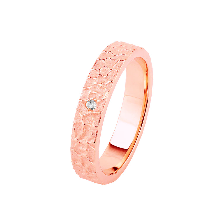 Partnerring FLORIS 4mm mit einem Diamant