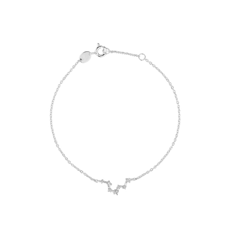 Sternzeichen Armband FISCHE PISCES Silber mit Diamanten EXPRESS