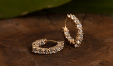 Creolen HORTENSIA 12mm mit Diamanten