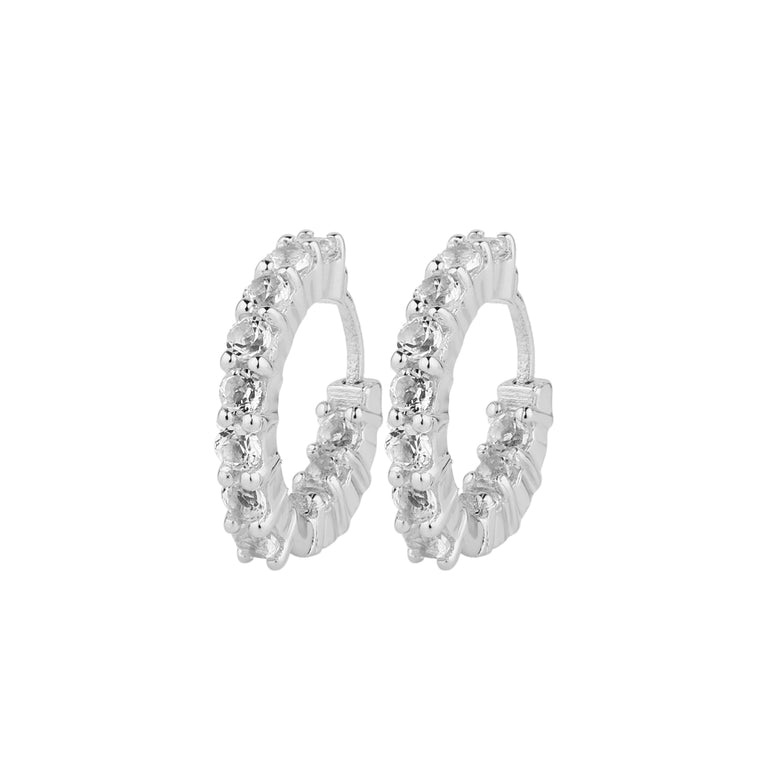 Creolen HORTENSIA 12mm mit Diamanten