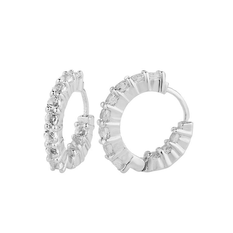 Creolen HORTENSIA 12mm mit Diamanten