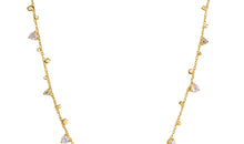 Halskette DOREEN Diamanten und Mondstein 9 K Gold EXPRESS