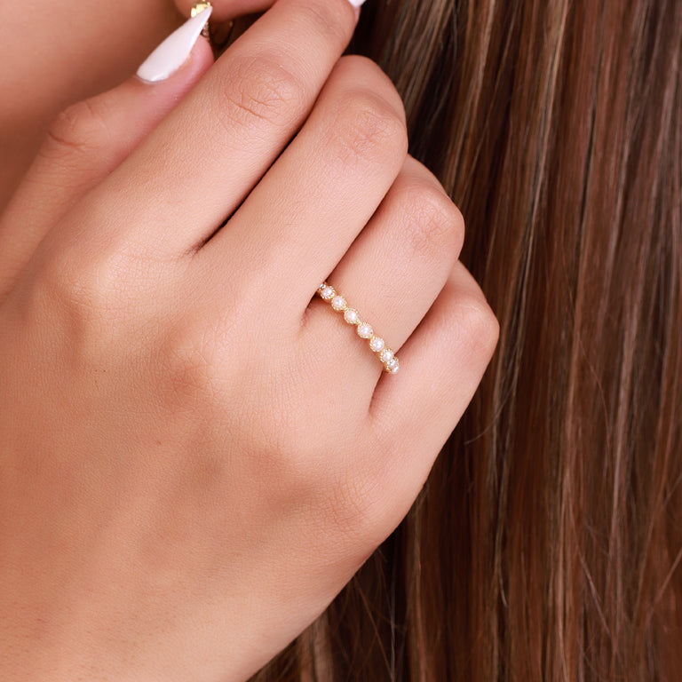 Memory  Ring HARRIET mit Perlen 2mm