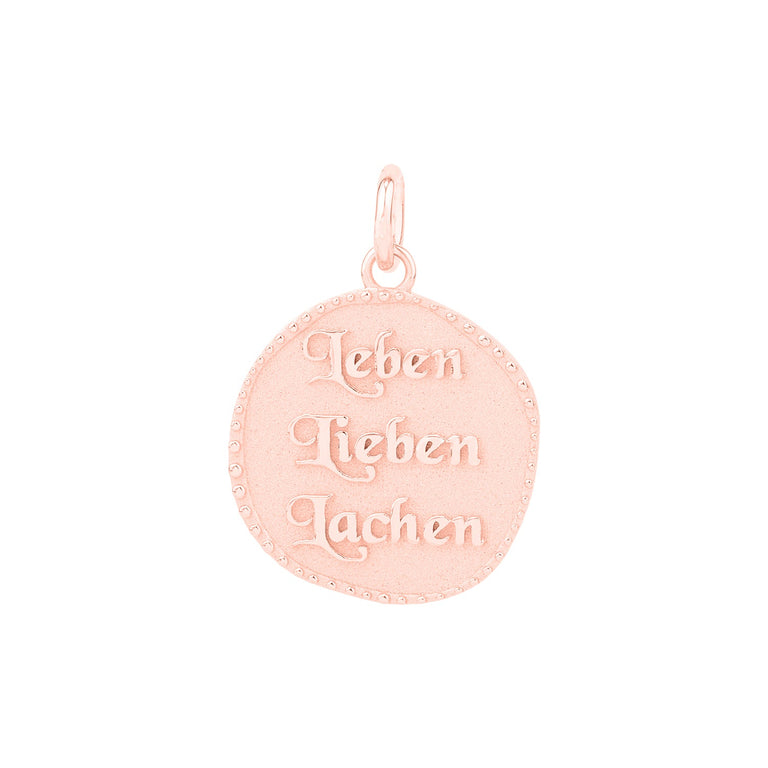 Anhänger  LEBEN LIEBEN LACHEN Silber