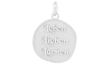 Anhänger  LEBEN LIEBEN LACHEN Silber