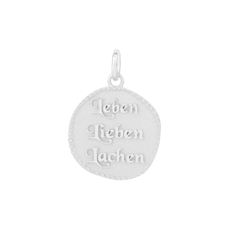 Anhänger  LEBEN LIEBEN LACHEN Silber