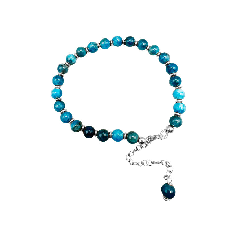 Armband FLORENCE Blau Achate Silber