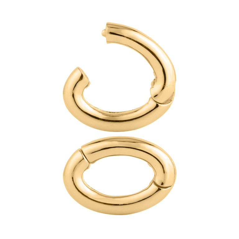 CLIP LOCK  14x20x4mm oval Silber EXPRESS