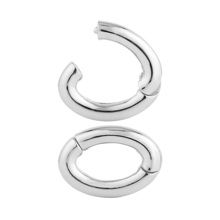 CLIP LOCK  14x20x4mm oval Silber EXPRESS