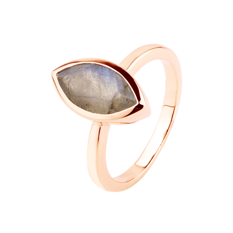 Ring INGE NAVETTE mit Labradorit
