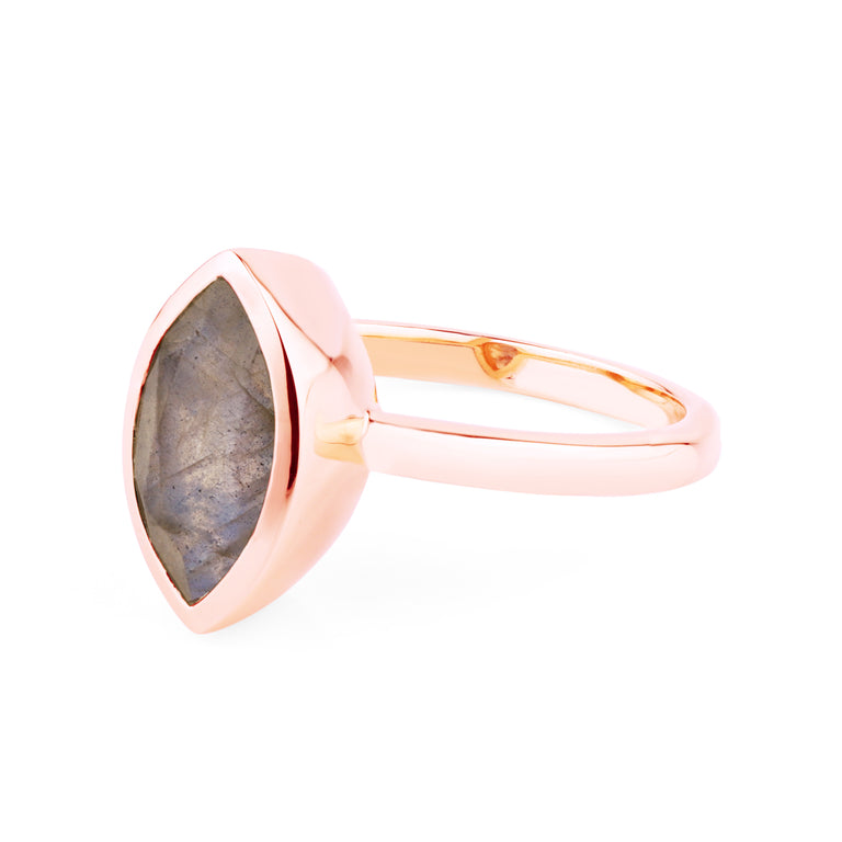 Ring INGE NAVETTE mit Labradorit