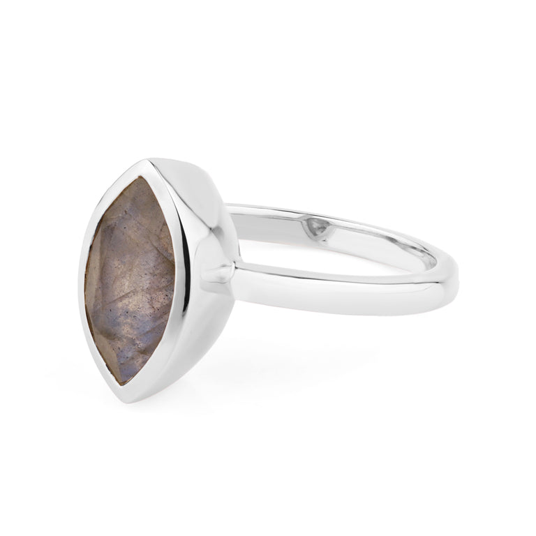 Ring INGE NAVETTE mit Labradorit