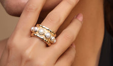 Ring JANAJA mit Perlen 16mm