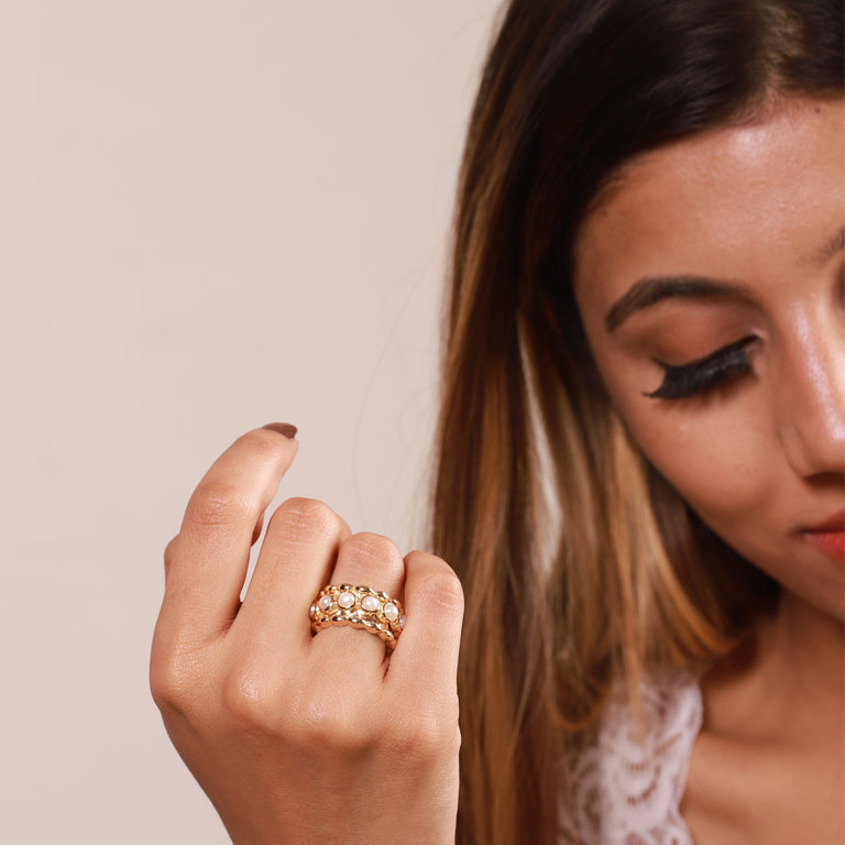 Ring JANAJA Perlen Silber